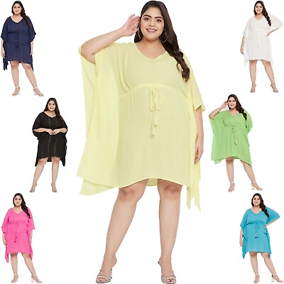 Women Beach Cover Ups Lurex Blouse Tops Plus Size Tunics Loungewear Robes Girls $19.99