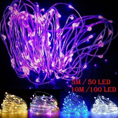 50 100 LED USB Micro Rice Wire Copper Fairy String Lights Christmas Party Decor $5.99