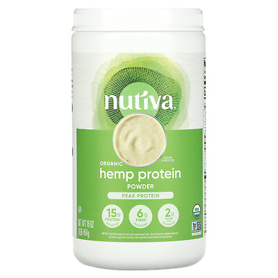 #ad Nutiva Organic Superfood Hemp Protein 15 G 16 oz 454 g B Corp BPA Free $19.72