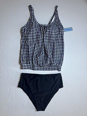#ad Yonique Tankini Swimsuits for Women Blouson Tankini Tops with Swim Bottom Sz XL $22.00