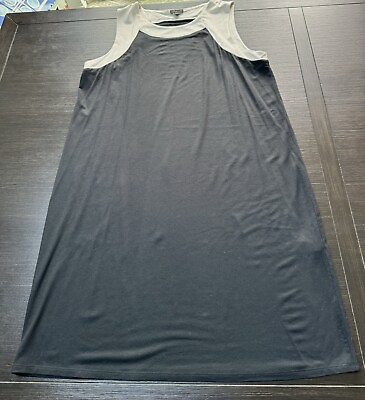 #ad J. Jill Wearever Collection Sleeveless Sundress Woman’s Size L Black white 38” L $19.99
