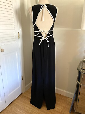 vintage Adrianna Papell evening dress size 8 black long sleeveless $75.00