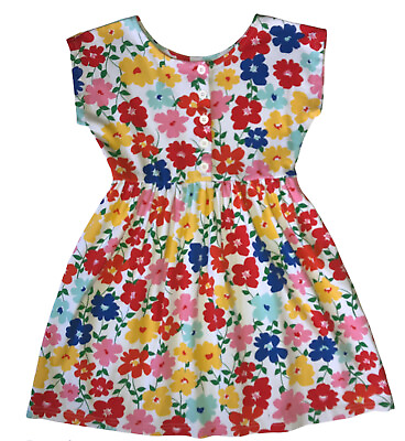Hanna Andersson Dress Floral Summer Girls size 130 US 8 $22.00