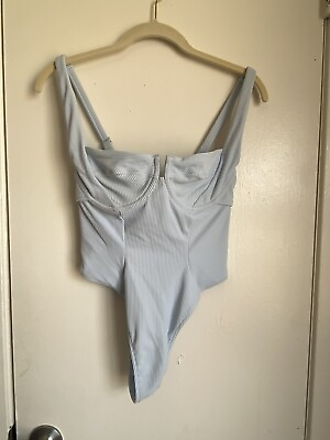 #ad Camille Collection Bikini One Piece Size M Pale Blue $12.00