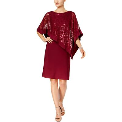 #ad #ad Ramp;M Richards Women’s Sequined Asymmetric Knee Length Cape Cocktail Dress $16.99