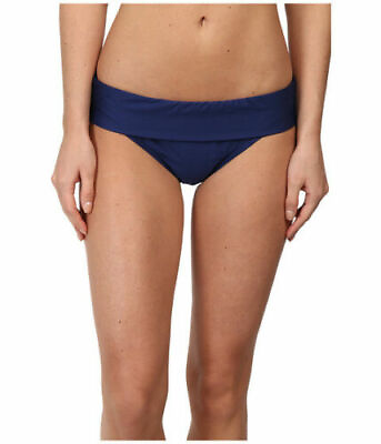 #ad Splendid Hipster Bikini Bottoms Banded Sunblock Navy Blue XS $6.49