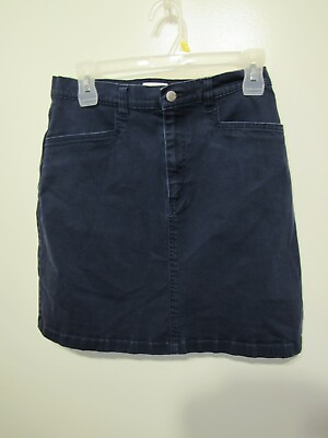 #ad Covington Skirt Size 16 Girls Blue Flat Front Button Zipper Pockets Casual $11.99