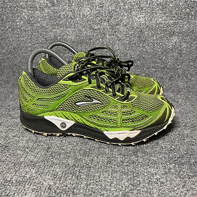 Brooks Cascadia Trail Running Shoes Womens 8 Green Athletic Lace Up $35.95