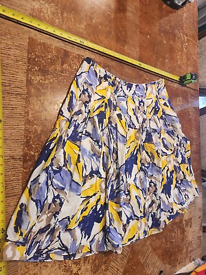 #ad Jones Wear cotton Summer flare skirt long floral lined size 16 #S4 $16.10
