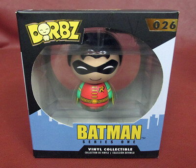 #ad FUNKO DORBZ # 026 BATMAN Series One ROBIN Vinyl Collectible Age 3 New in Box $6.67