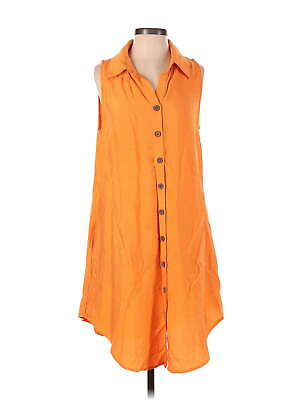 #ad Boho Chic Women Orange Casual Dress S $17.74