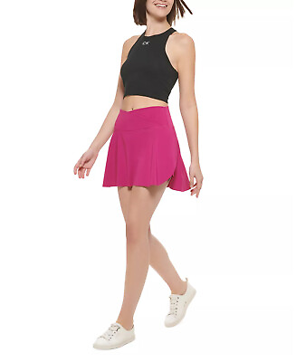 #ad Calvin Klein Skort Womens L2XL Rose Crossover Waist Athletic Skirt NEW $27.99