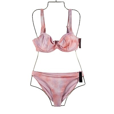 #ad New Victoria#x27;s Secret Pink Tie Dye Bikini Swim 2 Piece Set 32DD To Small Bikini $46.79