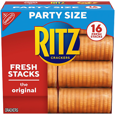 #ad Ritz Crackers Flavor Party Size Box of Fresh Stacks 16 Sleeves Total original $7.73