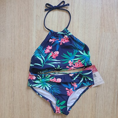 #ad #ad NWT Kanu Surf Girls#x27; Beach Sport Halter Bikini 2 Piece Haiwaiian Swimsuit 14 $13.00