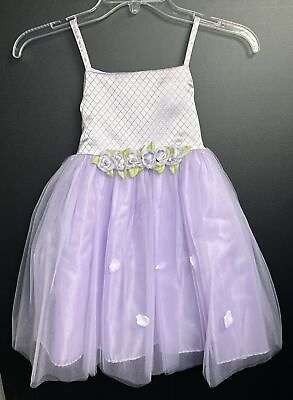 #ad Silk Floral amp; Tulle Girls Fancy Birthday Princess Party Dress SIZE 4 NWOT $40 $19.99
