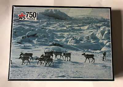 #ad #ad Waddingtons Caribou True North Winter Snow 750 PC Puzzle C $24.99
