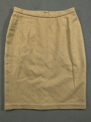 #ad Rothschild Vintage Skirt Womens 10 Brown Tan Pencil Wool Cashmere Blend Ladies $26.99