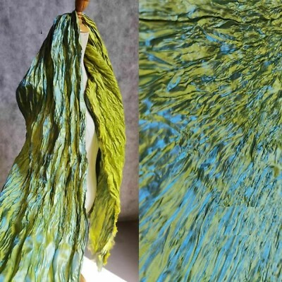 #ad #ad Miyake Style Pleated Fold Fabric 50x145cm Polyester Cotton DIY Skirt Dress Cloth $30.01