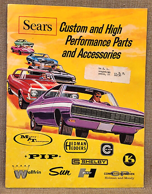 #ad 1968 Sears Custom amp; High Performance Car Parts Catalog Sun Hurst Shelby M T $35.00