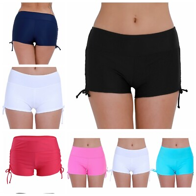 #ad Women#x27;s Beach Swim Shorts Swimwear Bikini Bottoms Swimwear Adjustable Ties $6.36