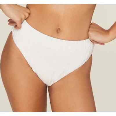 #ad Andie Swim 90s High Waisted Bikini Bottom Eyelet Style White Coconut Size Med $20.00