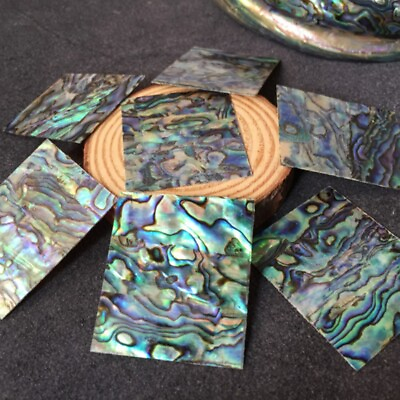 #ad 4X Natural Green Blue Inlay Material Abalone Shell Blanks DIY Size 45x40mm $25.14