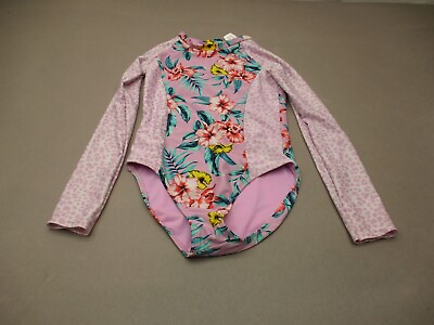 Art Class Size 10 12 Girls Pink Unlined Wireless One Piece Swimming Suit 8H $10.00