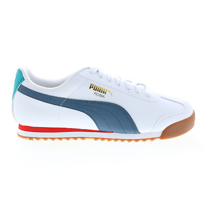 Puma Roma Basic 36957140 Mens White Leather Lifestyle Sneakers Shoes $38.99