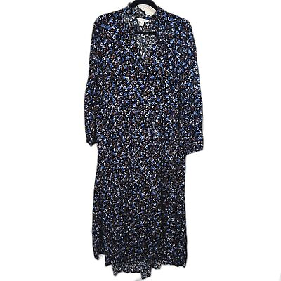 #ad Terra Sky Long Sleeve Maxi Peasant Dress Plus Size 1X $30.29