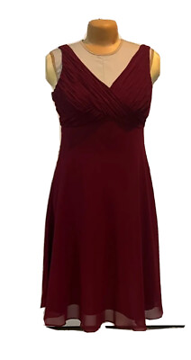 maroon burgundy cocktail dress size 16 $35.00