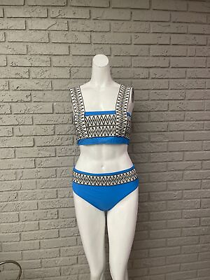 #ad Multicolored 2 Pcs Bikini Swimsuit Set Size M $29.00