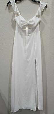 #ad LULUS Size SMALL The Way to Love White Ruffled Maxi Dress**Very Flattering**NWOT $30.40