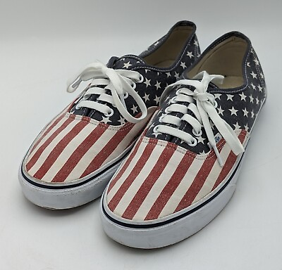 #ad Vans Doren Mens Era Low Top USA Flag American Red White Blue Shoes Size 10 $34.50