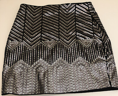 EXPRESS SEQUENCE SKIRT GOLDEN AND BRONZE TONES Size X Small Skirt Length 16 in. $16.96