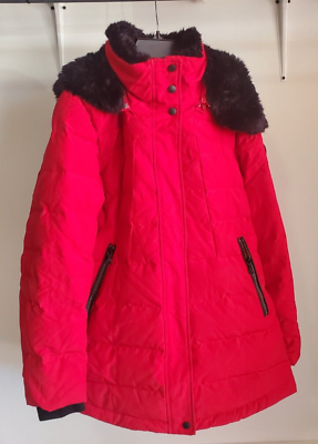NWOT DEFECT Alpine North Womens Hooded Artic Mid Length Parka Coat M $300 N61 $129.99