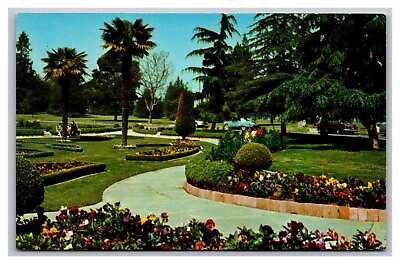 Long Beach CA California Recreation Park Sunken Garden Chrome Postcard $6.97