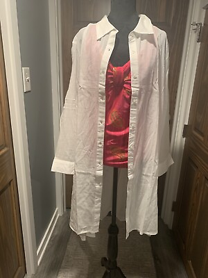 #ad Swimsuits For All White Swim Cover Up Dress Plus Size 18 20 $28.00
