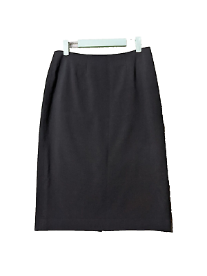 #ad SEMANTIKS Women Pencil Skirt SIZE 6 Knee Length Lined Zip Close Solid Black $10.15