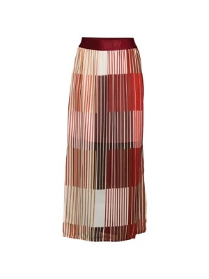 #ad DKNY Pull On Maxi Pleated Skirt Logo Waist Chiffon Lined NWT$89 $26.24