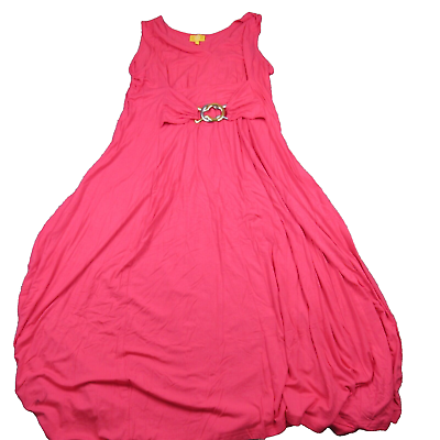 #ad Liz Lange Pink Maxi Dress Size 1X Sleeveless $14.26