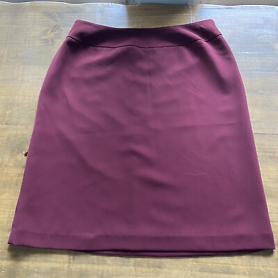 #ad Kasper Petite Cranberry Red Pencil Skirt Size 10P $12.34