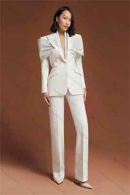#ad Wedding Women Suit Set BlazerPants 2 Pieces Lady Jacket Outfit Party Gown $250.69