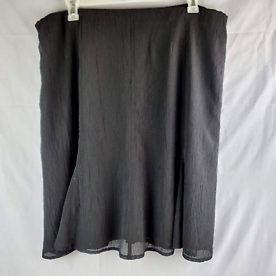 #ad Worthington Womens Pencil Skirt Plus Size 20W Black Side Zipper Lined 26quot; Length $10.64