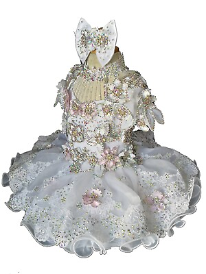 #ad Jenniferwu Handmade Beaded Dresses Birthday Princess Dress for Girls $168.30