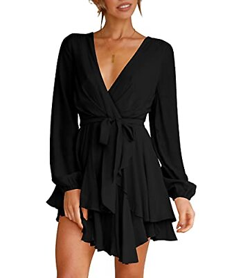 #ad Cosonsen 02 Black Dresses Womens Size L $7.99
