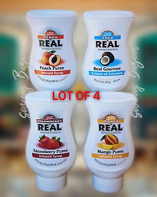 #ad REAL Cocktail Ingredients Drink Mixes Infused Fruit Puree Syrup amp; Coconut Cream $60.00