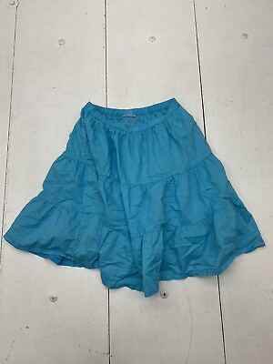 #ad #ad Womens Blue Elastic Waist Skirt $10.00