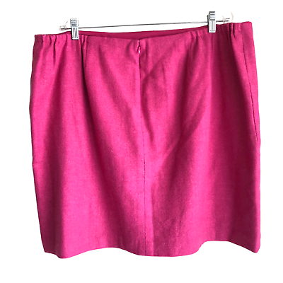 #ad Talbots Womens Wool Blend Skirt Plus Petite 20WP Pink Lined Zip Up Elastic Waist $38.70