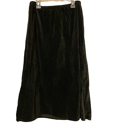 #ad Women’s Vintage CP Shades Green Velour Skirt 100% Cotton Size Medium $34.99